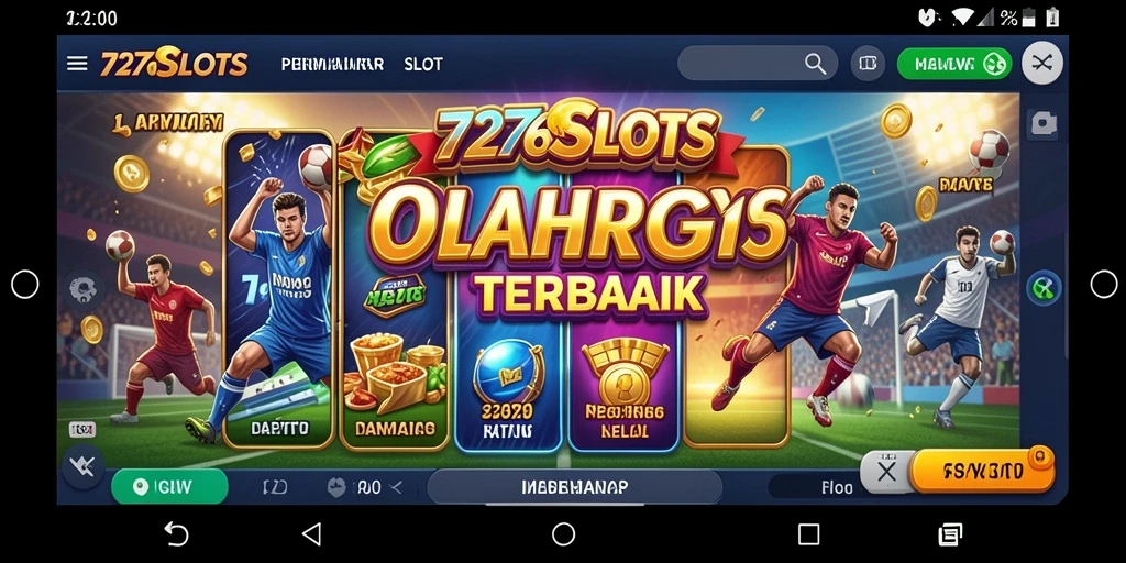 Tampilan gameplay seru dari 7276SLOTS dengan tema olahraga.
