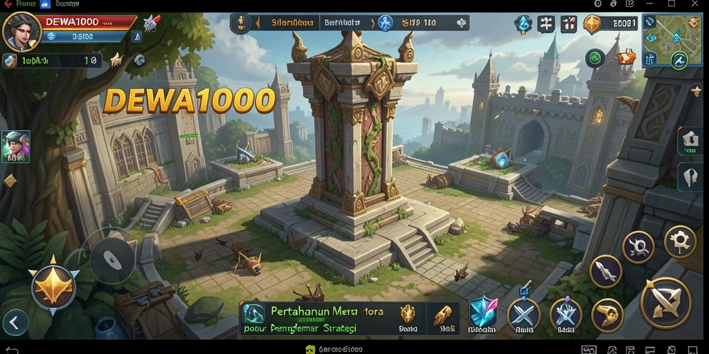 Screenshot DEWA1000 menampilkan aksi seru dalam permainan Tower Defense.