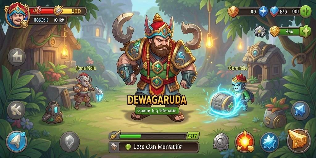 Tampilan gameplay DEWAGARUDA yang menarik dan dinamis.