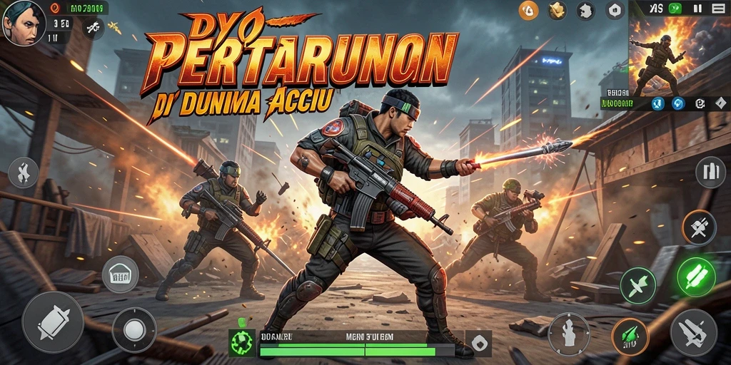 Screenshot gameplay DY01 menampilkan pertarungan karakter yang dinamis.