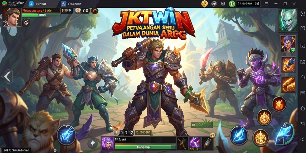 Screenshot utama JKTWIN menampilkan aksi pertarungan seru di dunia ARPG.