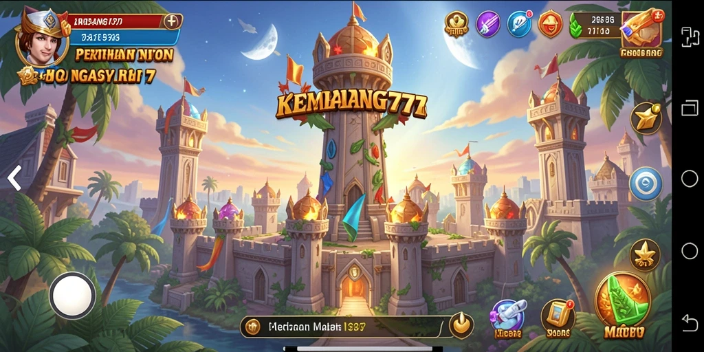 Gameplay menara pertahanan yang intens dan strategis di KEMBANG777.