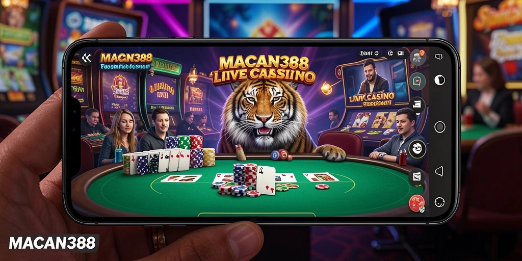 Tangkapan layar gameplay Live Casino yang menarik dari MACAN388.