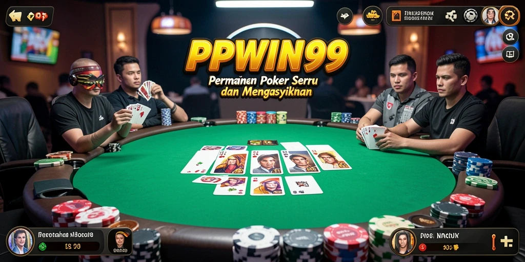 Tampilan gameplay seru dalam aplikasi Poker PPWIN99.