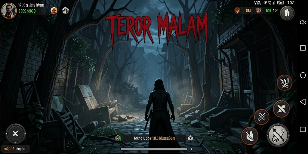 Tampilan gameplay V07 dengan suasana menyeramkan dan grafis menakjubkan.